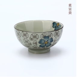 日式和風手繪釉下彩碗 來自義烏一笑陶瓷的藝術與實用之美